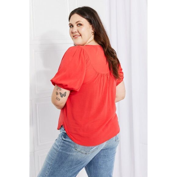 Culture Code Full Size Fresh From The Garden Button Yoke Top - Picture 9 of 11